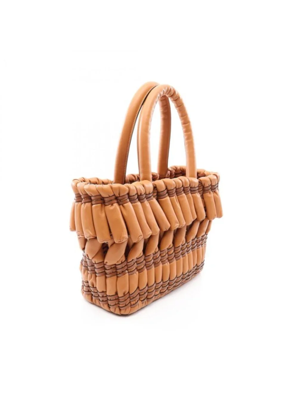 Loewe Tote Bag Tubular Basket Brown Leather